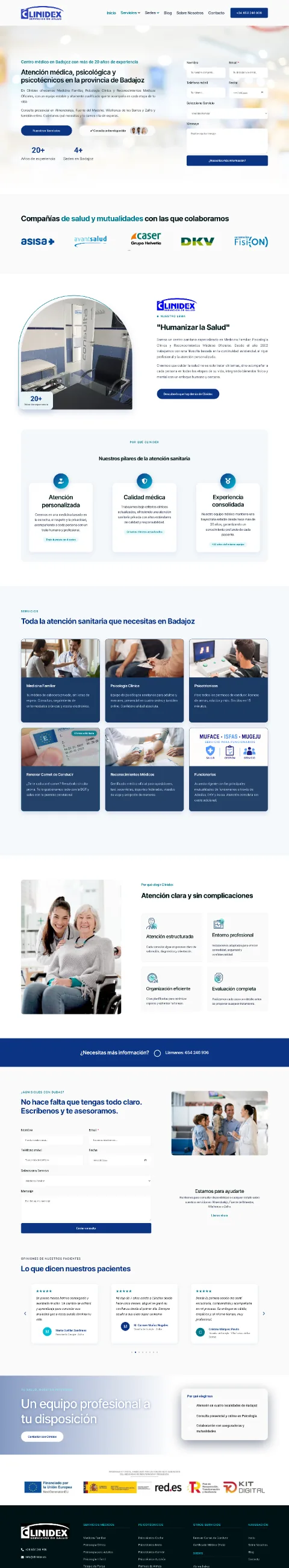 Sitio web completo de Clinidex