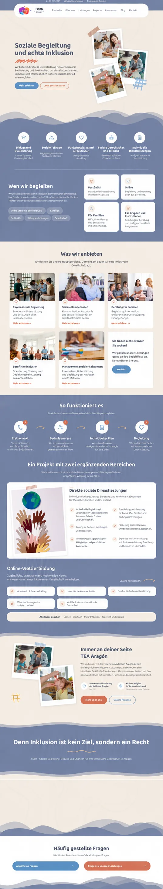 Komplette Website von ISEID
