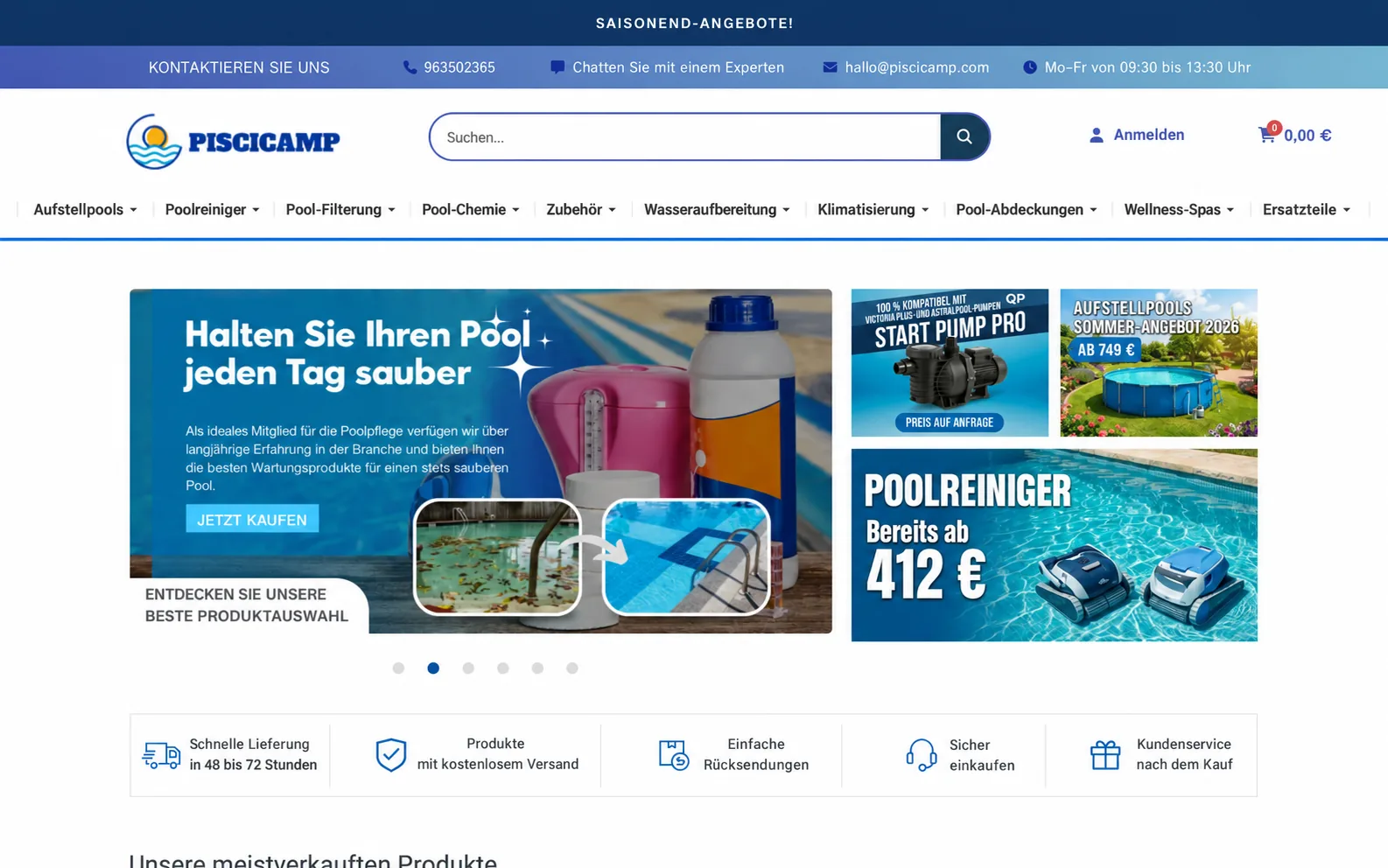 Website von Piscicamp